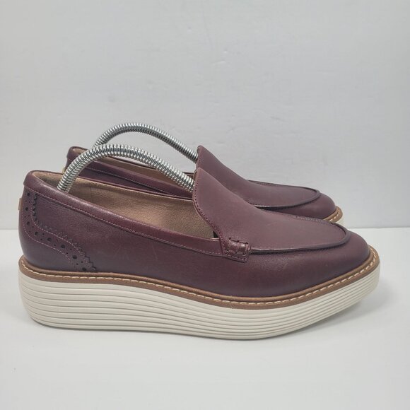 Cole Haan Women's Burgundy Original Grand Platform Loafer W 29066 US Size 7B - Picture 1 of 8